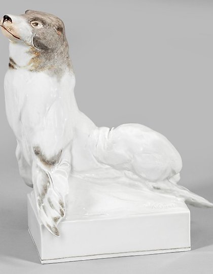 购买 奥古斯特·高尔海狮瓷塑