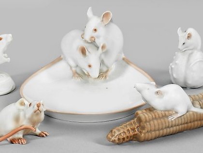 купить Мыши и миска из коллекции фарфора