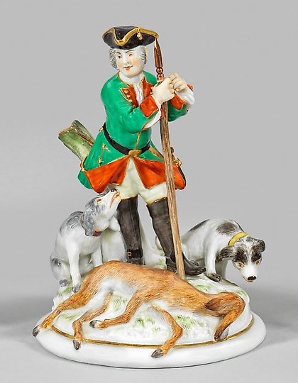 购买 猎人带狗和一头被杀的鹿