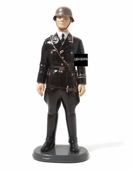 buy Author's stone sculpture "German Officer of World War II." Gemstones, details of the equipment - silver.