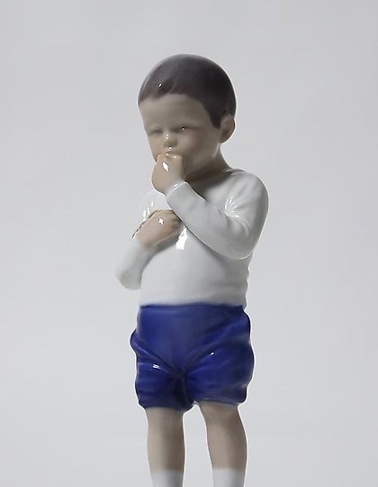 buy Peter. A boy with fruits in his hands. Denmark, Copenhagen, Bing & Grondahl.