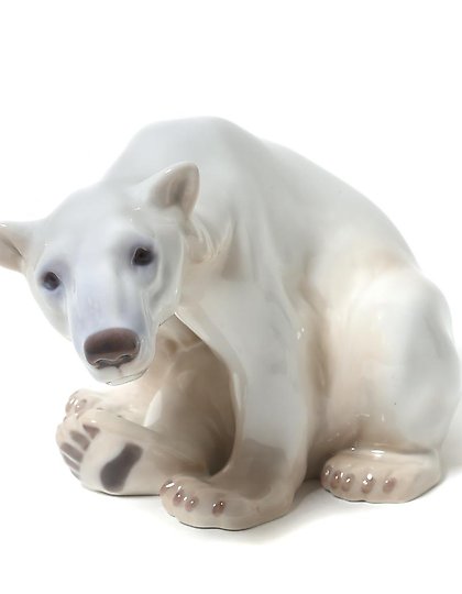 buy Sitting polar white bear. Denmark, Copenhagen, Bing & Grondahl, 1915.