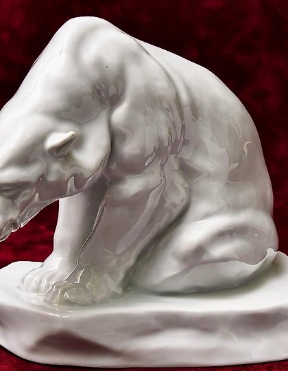 购买 陶瓷雕像“漂浮冰上的白熊”，厂家：НЕREND（赫伦德）