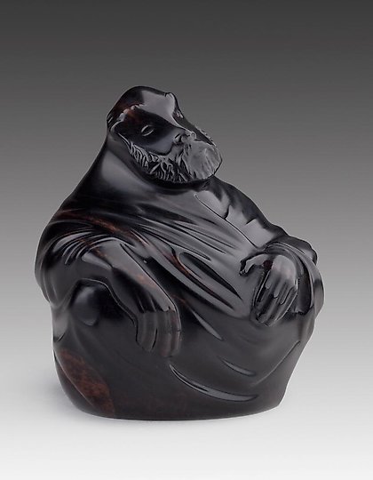 购买 哲学家。石雕，石雕艺术，工匠的作品，黑曜岩。