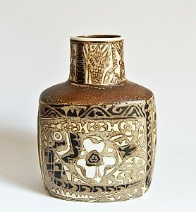 buy The text translates to "Royal Copenhagen Baca Flask Vase. Nils Thorsson."