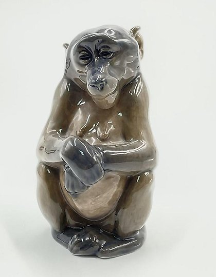 buy Porcelain Figurine "Pregnant Monkey", Royal Copenhagen
