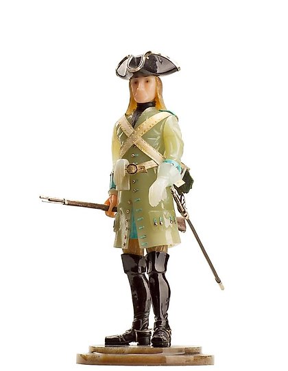 购买 被封锁的雕塑。莫斯科龙骑兵团普通炮兵连士兵的雕像。