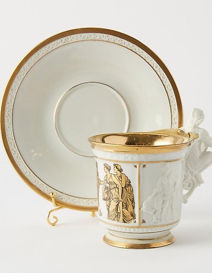 купить Чашка с фигурной ручкой в виде Архангела Михаила с блюдцем RPM