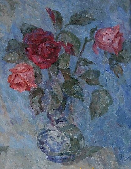 купить Букет. Картон, масло. 39 х 30 см