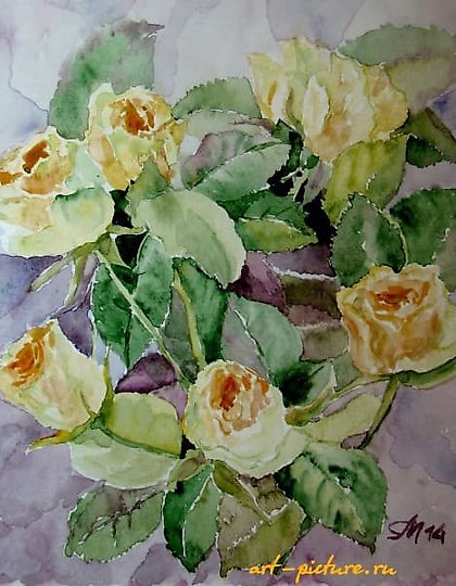 buy "Seven Roses Paper, watercolor"
