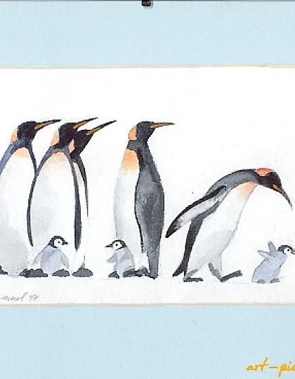 buy The translation of "ПИНГВИНЫ-2 акварель" into English is "PENGUINS-2 watercolor."