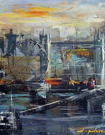 购买 伦敦丙烯，画布