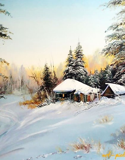 buy The translation of "Зимнее утро масло, холст" into English is "Winter morning oil, canvas."