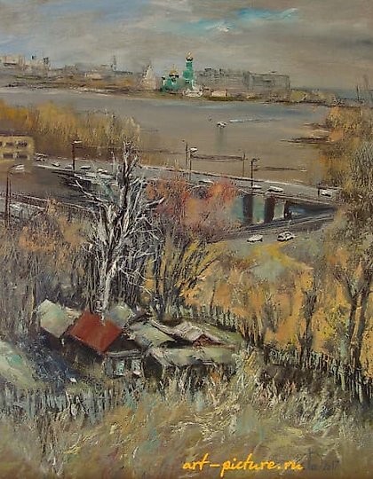 buy The view of the city from the stela, oil on canvas.