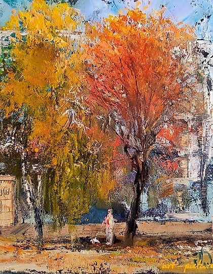 buy "Autumn courtyard, oil on canvas"