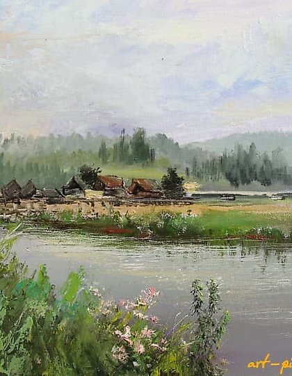 купить Река Дарья масло,холст