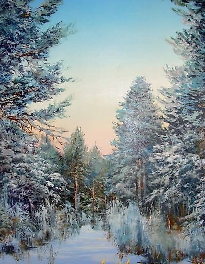 купить Заметённая дорога масло , холст
