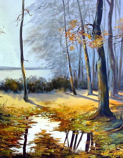 购买 秋季橡树林 油画,画布