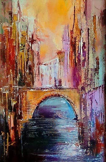 购买 威尼斯的水道 油画，画布