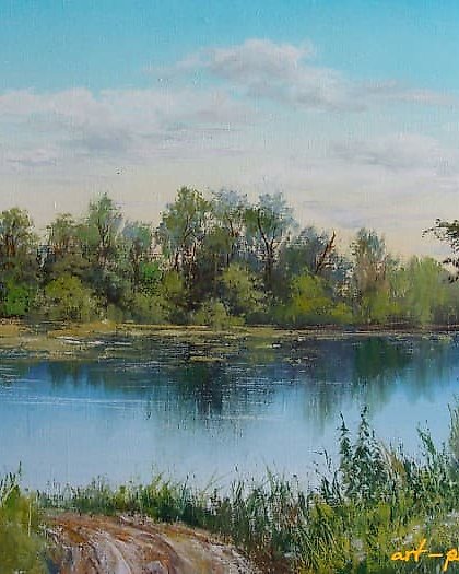 购买 夏季风景 油画 布面