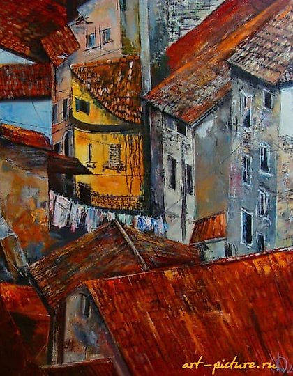 купить Итальянские крыши масло,холст