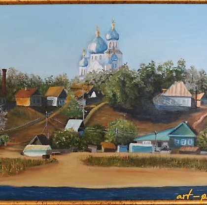 购买 尼科尔斯克，伏尔加河 油画，画布