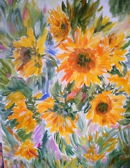 купить Подсолнухи холст,масло 