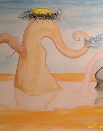 купить Пустошь акварель, холст 