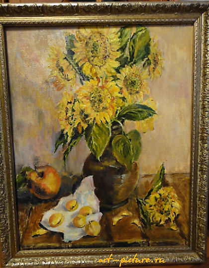 buy Still life with sunflowers, oil on canvas.