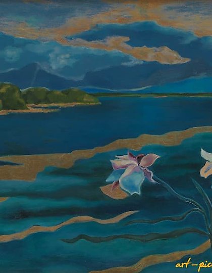 购买 两个晚上 油画,画布