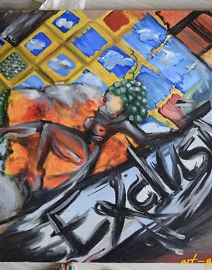 购买 酒、油,画布