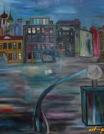 купить Houses | Дома Oil on canvas | Холст, масло 