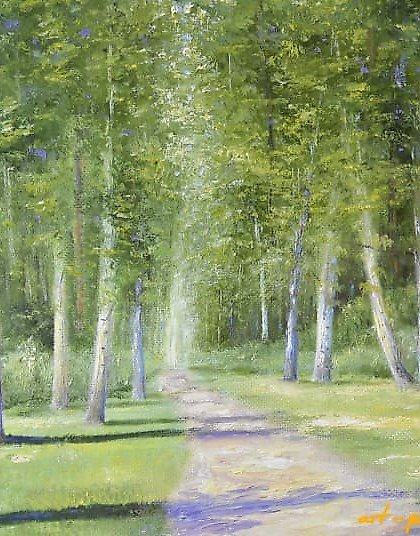 buy The translation from Russian to English is: "In the birch forest, oil on canvas."