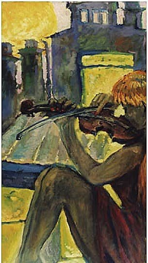 купить Violin-playeк Холст , масло 