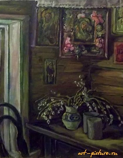 купить В деревне Катищи масло, холст 