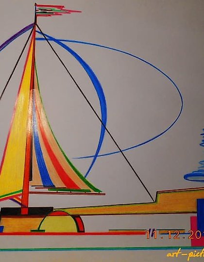 купить Парус бумага, карандаш 