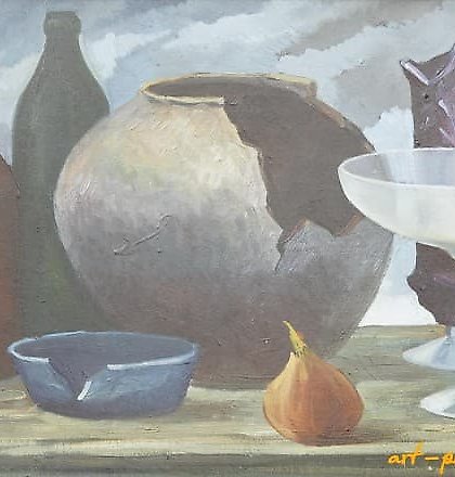 buy Still Life with Broken Dishes, oil on canvas
