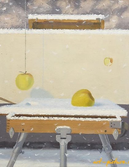 购买 第一场雪 油画，画布