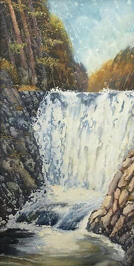 купить Водопад масло, холст 