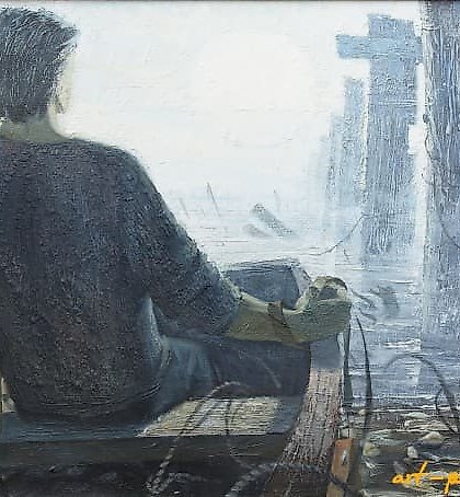 buy "Foggy morning, oil on canvas."