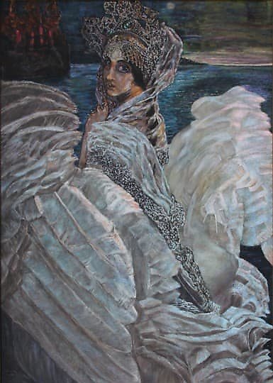 购买 《天鹅公主》（米哈伊尔·弗鲁贝尔的复制品） 布面油画