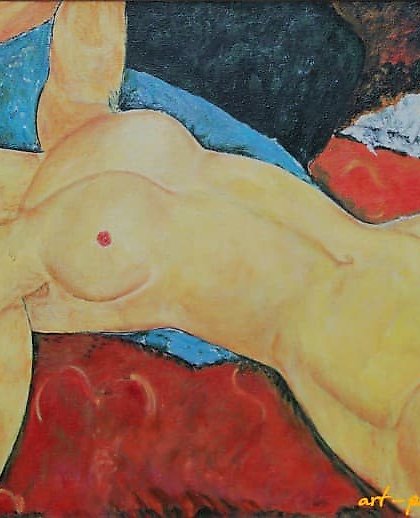 buy "Recumbent Caryatid (copy of Amedeo Modigliani) canvas, oil"