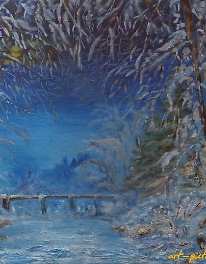 buy "Winter Night oil on canvas"