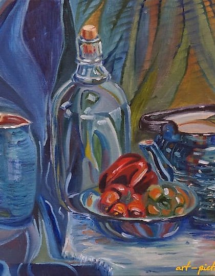 купить стильный натюрморт масло, холст 