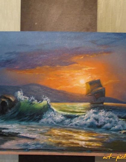 buy "Based on the works of Mikhail Satarov, oil on canvas."