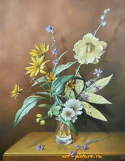 购买 儿童画布花束,油画