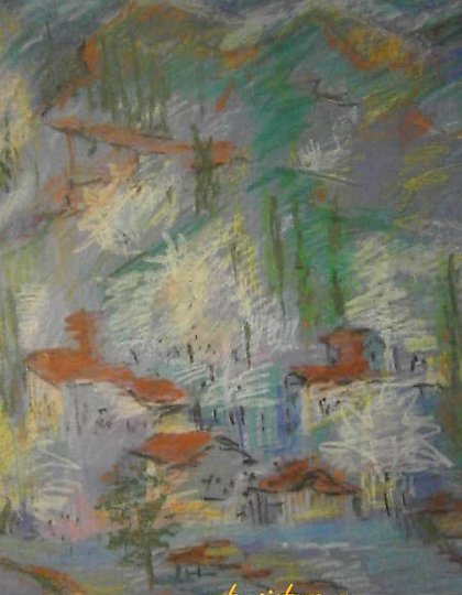 buy "Spring in the mountains, pastel, paper."