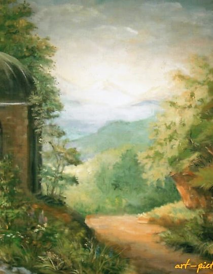 купить Святое место в горах. холст масло 