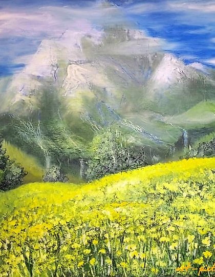 购买 夏天 油画 布帛