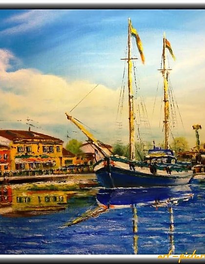 купить Италия масло, холст на картоне, мастихин 